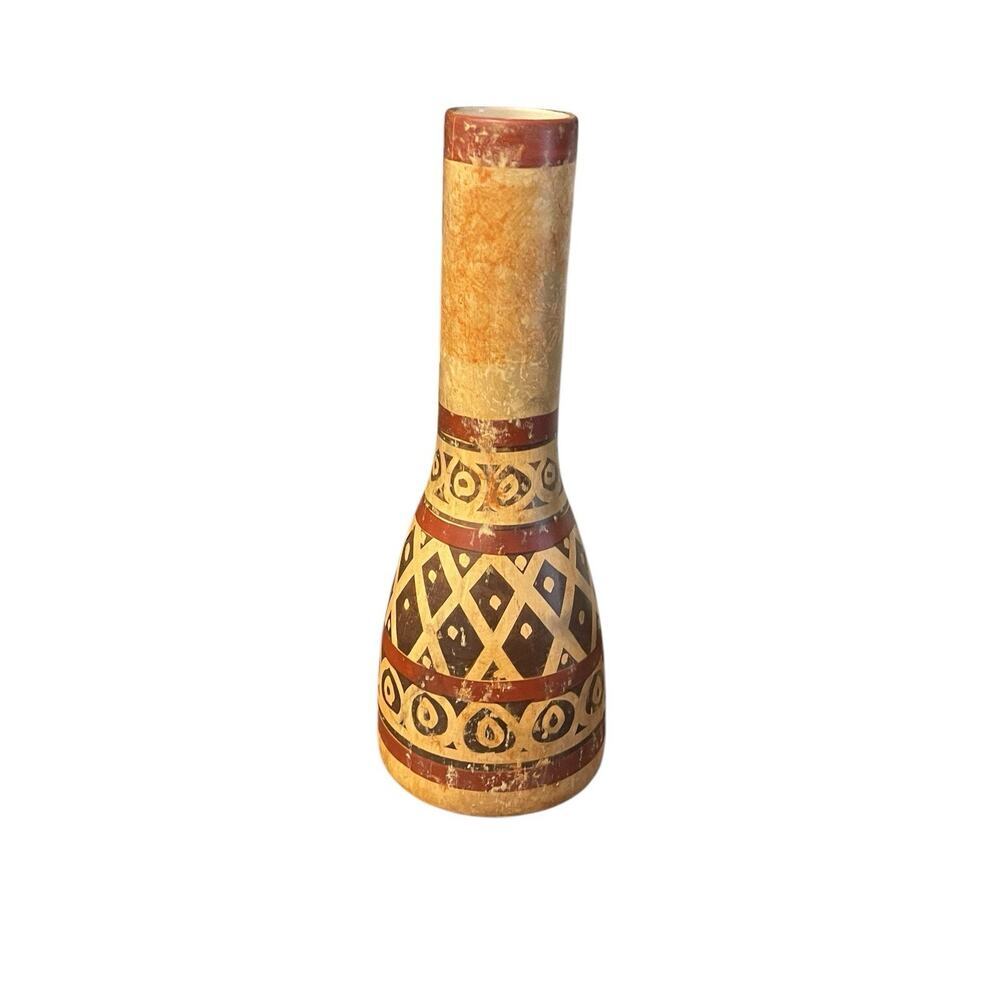 Pier 1 Imports Colombian Vase Tribal Print Bohemian Style